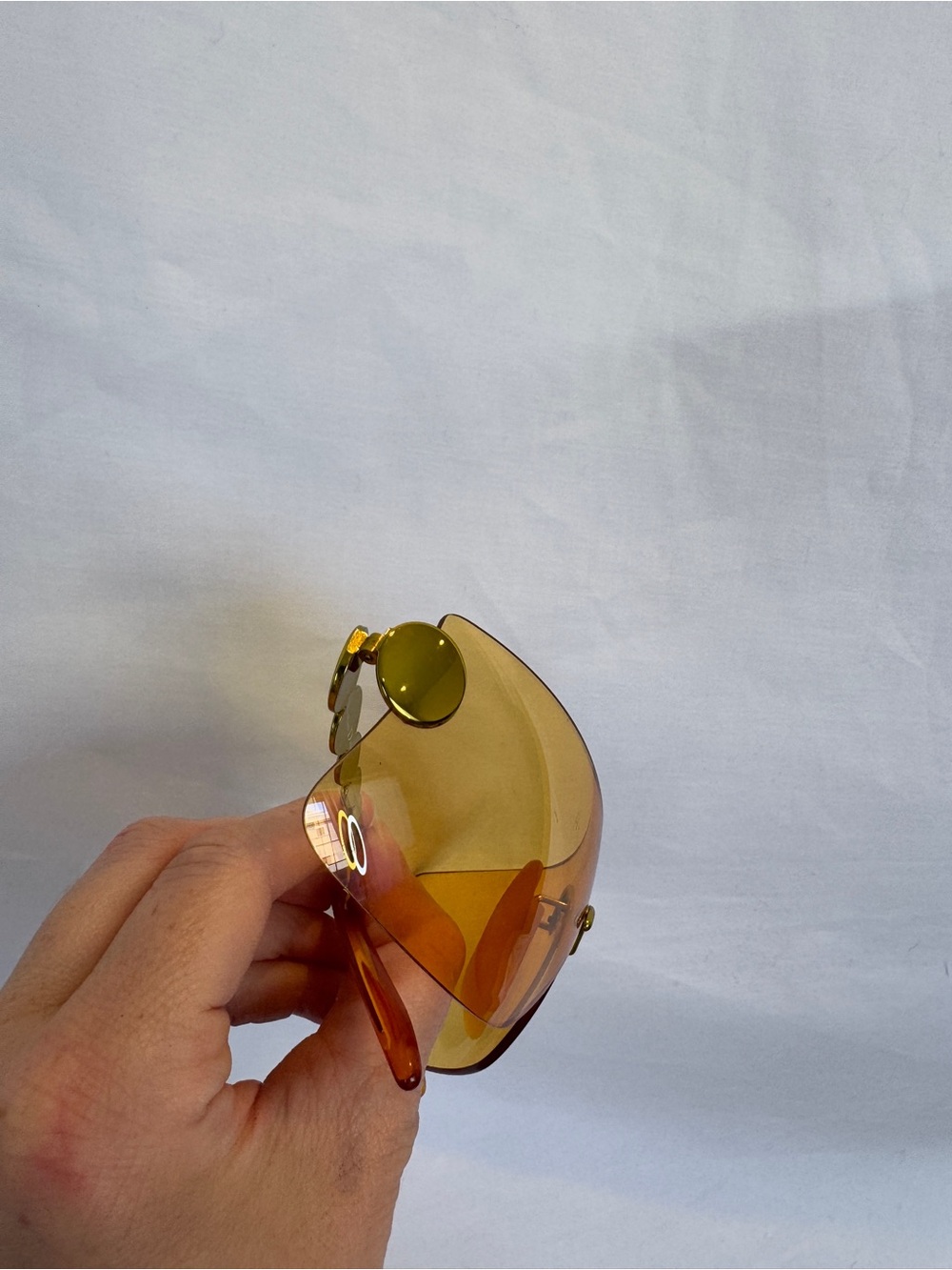Dior John Galliano Vintage Y2K Amber Millenium Gold Circle Sunglasses - Picture 5 of 16